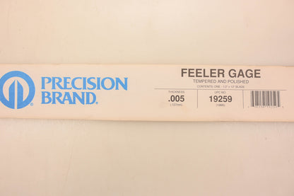 Precision Brand 19259 Feeler .005 Gage NOS
