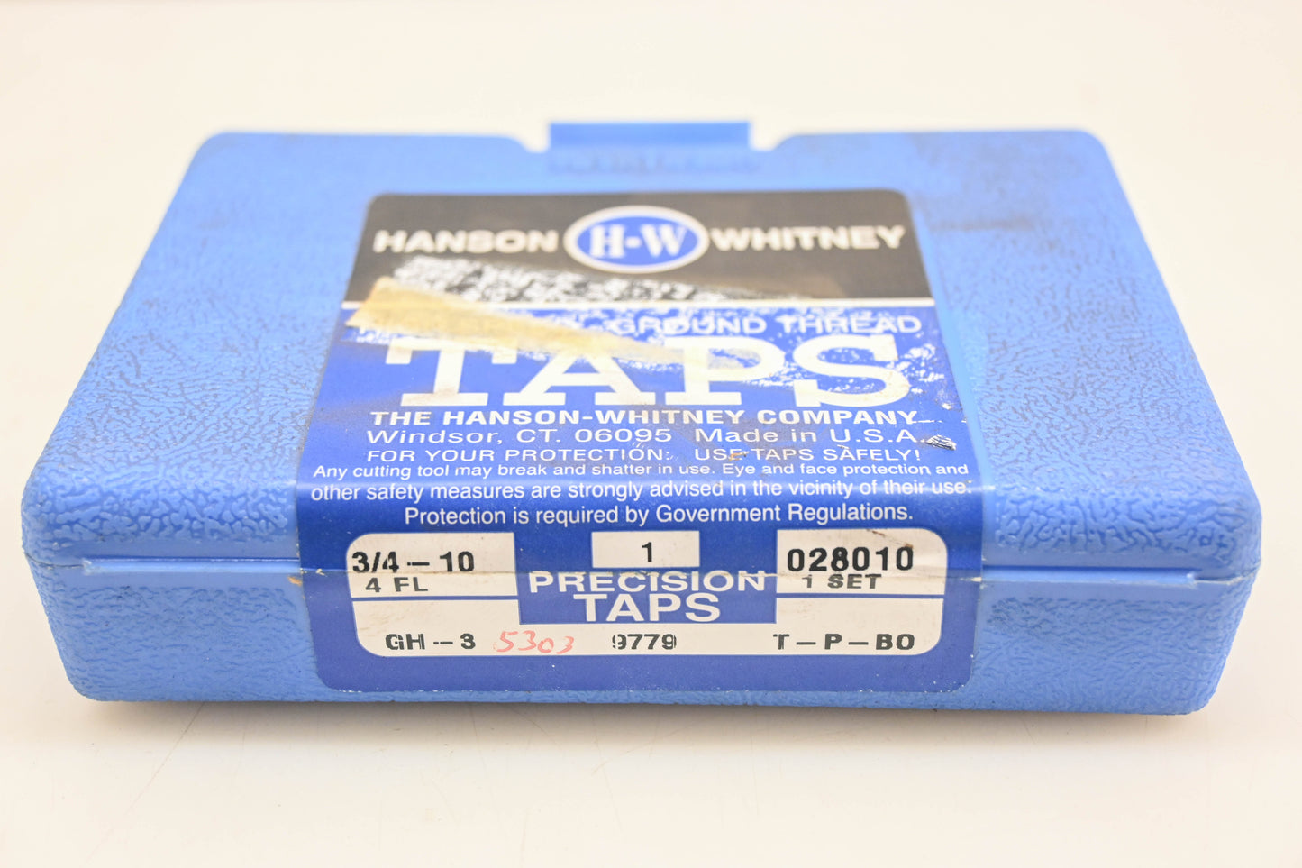 Hanson-Whitney 28010, 28011, 28013 High Speed GH-3 3/4-10 Tap Kit