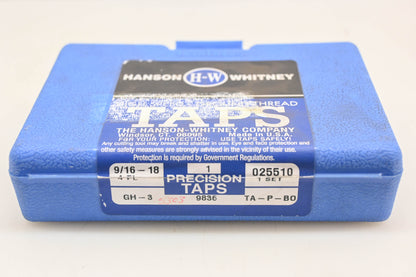 Hanson-Whitney 25510, 25511, 25513 High Speed GH-3 9/16-18 Tap Kit