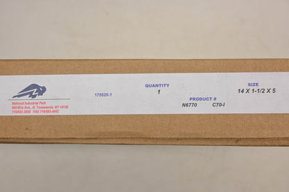 Buffalo Abrasives N6770, 175525-1 C70-1 Grinding Wheel 14"x1-1/2"x5" NOS