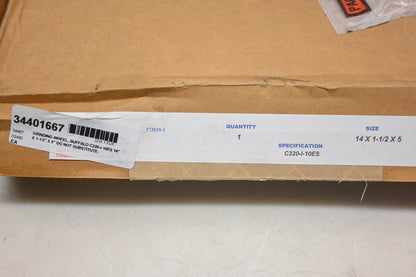 Buffalo Abrasives 173535-1, 34401667 C320-I-10ES Grinding Wheel 14"x1-1/2"x5" NOS