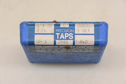 Hanson-Whitney 20635, 20636, 20638 1/4"-28 GH3 Hand Tap Kit NOS