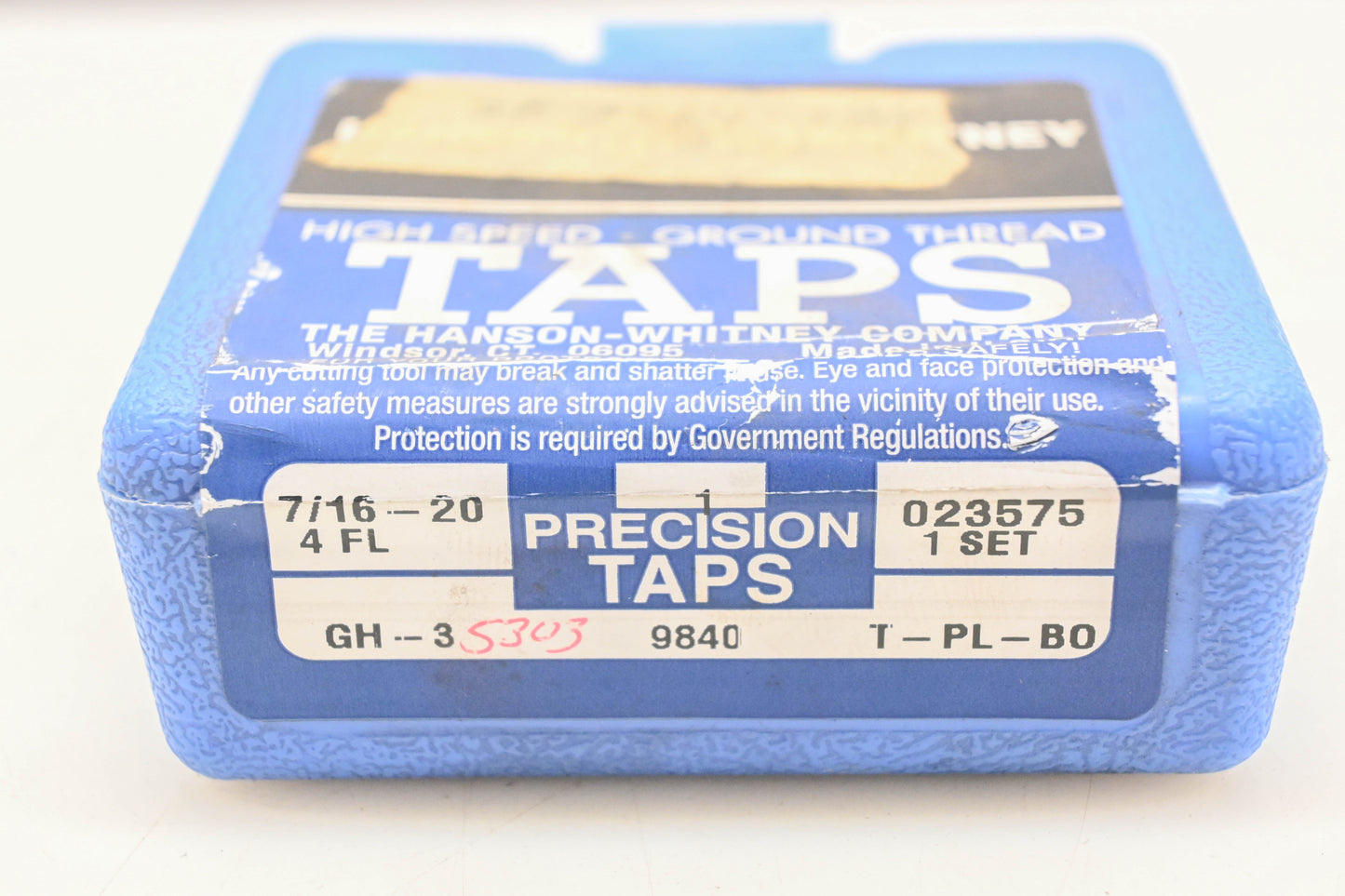 Hanson-Whitney 23575, 23576, 23578 7/16"-20 NF GH3 Hand Tap Kit NOS