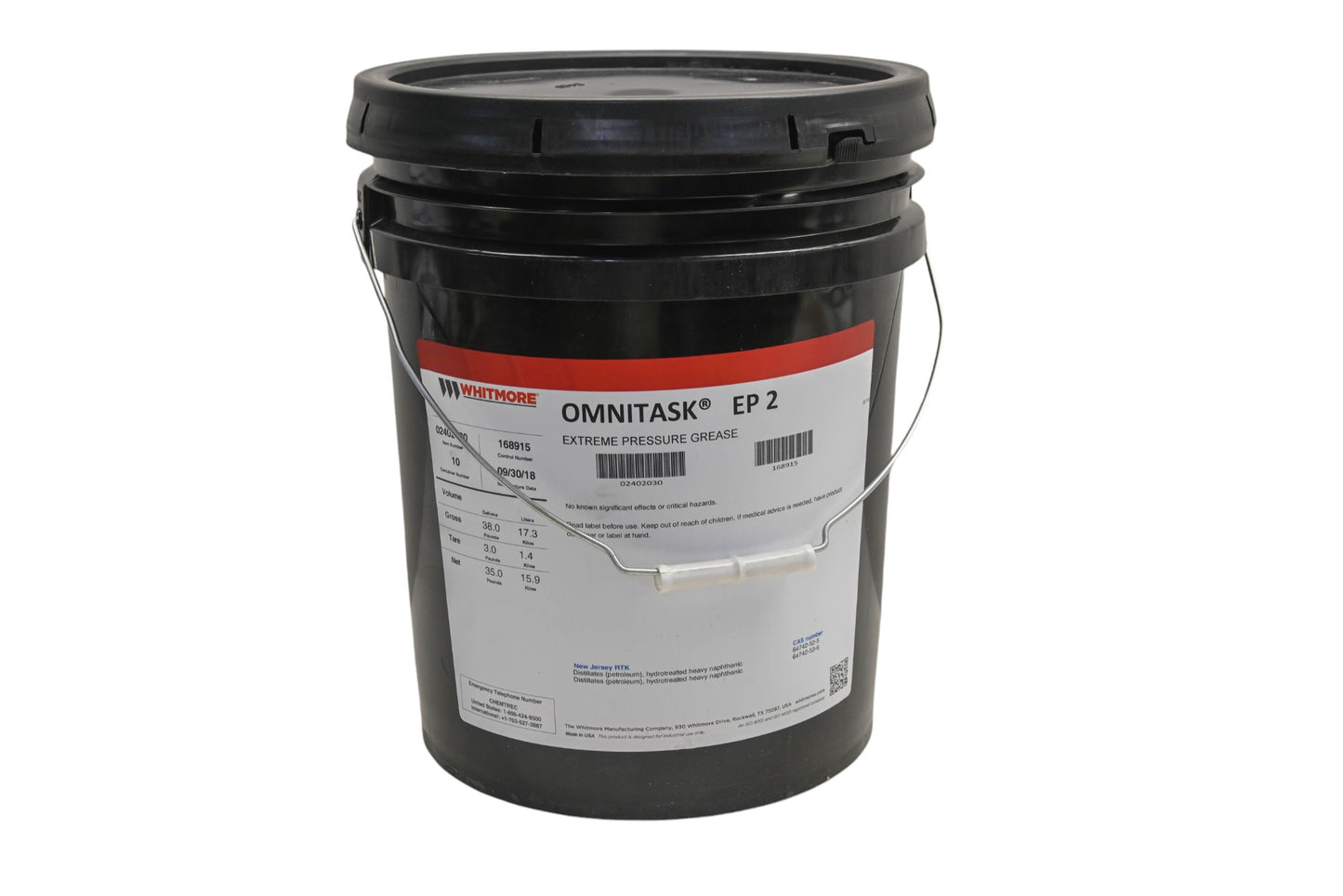 Whitmore 02402030, 35354102 Omnitask EP 2 Extreme Pressure Grease 35lbs NOS