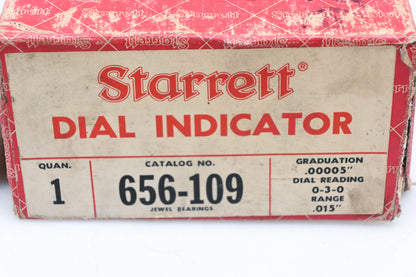 Starrett 656-109 Dial Indicator .0005"-.015"