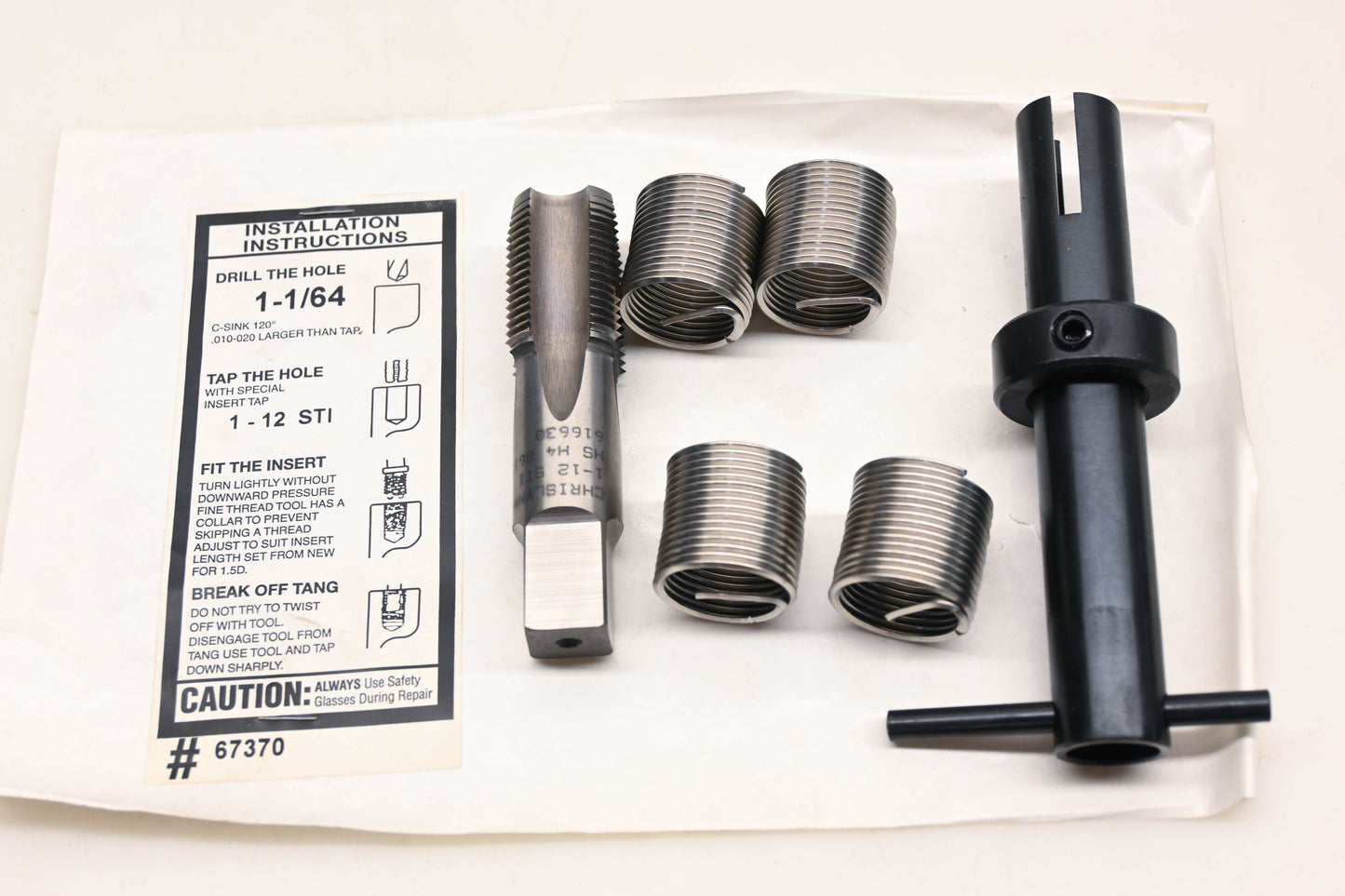 Precision 82136, 67370, 86136 1-12 Threaded Repair Kit NOS