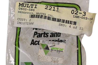 New OEM Arctic Cat 0602-586 Master Cylinder Reservoir NOS
