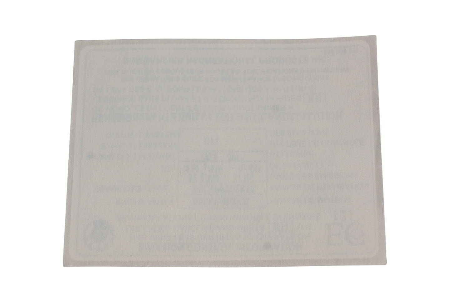 Aftermarket 516006235, P516006235 Emission Control Info Decal NOS