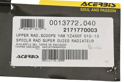 Acerbis 0013772.040, 2171770003 Blue Upper Radiator Scoop Kit NOS