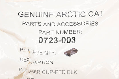 New OEM Arctic Cat 0723-003 Black Cup Washers Qty 2 NOS