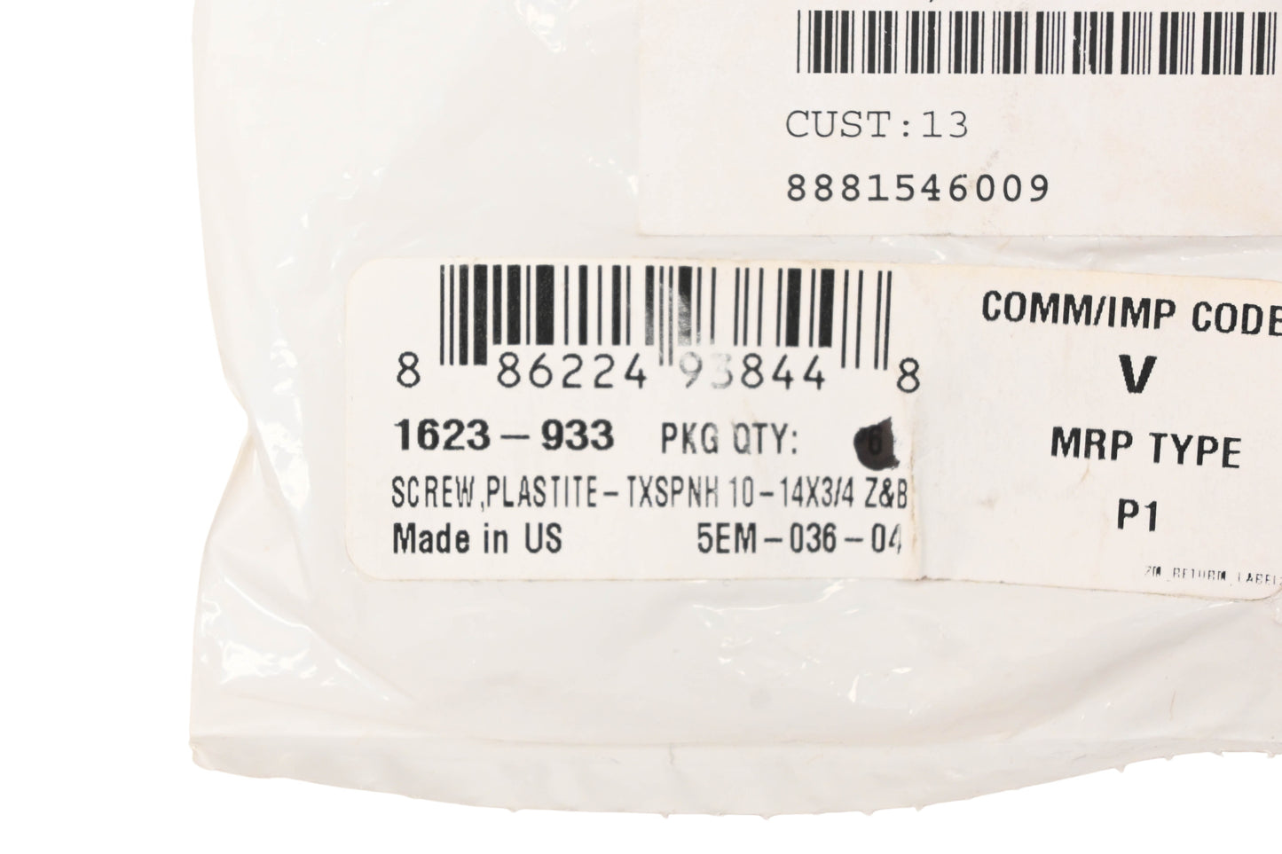 New OEM Arctic Cat 1623-933 Plastite Screws Qty 4 NOS