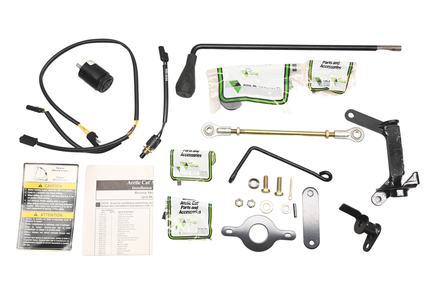 New OEM Arctic Cat 0638-417 Reverse Shift Lever Kit NOS