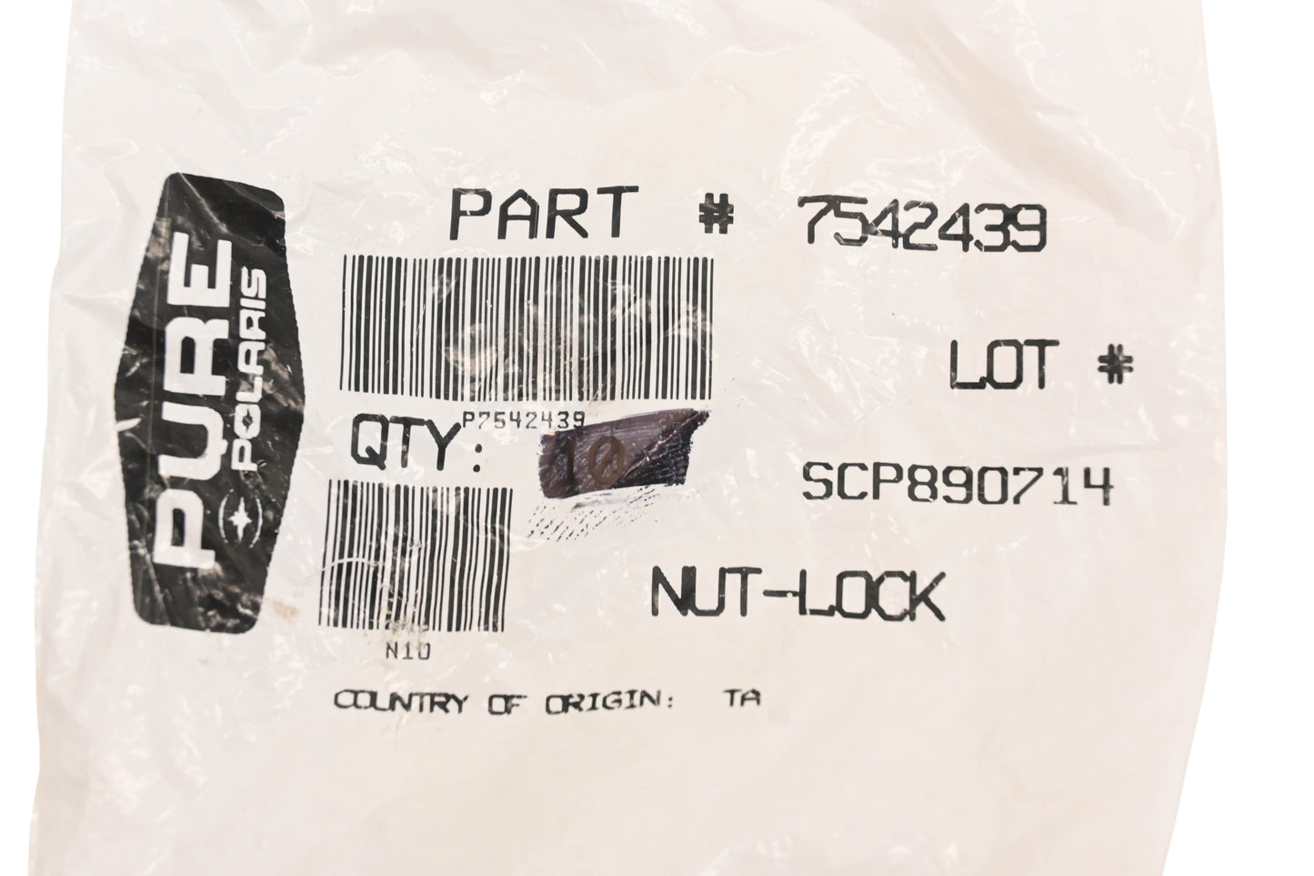 New OEM Polaris 7542439 Nylon Lock Nuts Qty 7 NOS