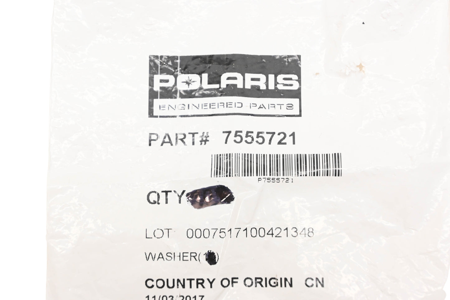 New OEM Polaris 7555721 Washers Qty 3 NOS