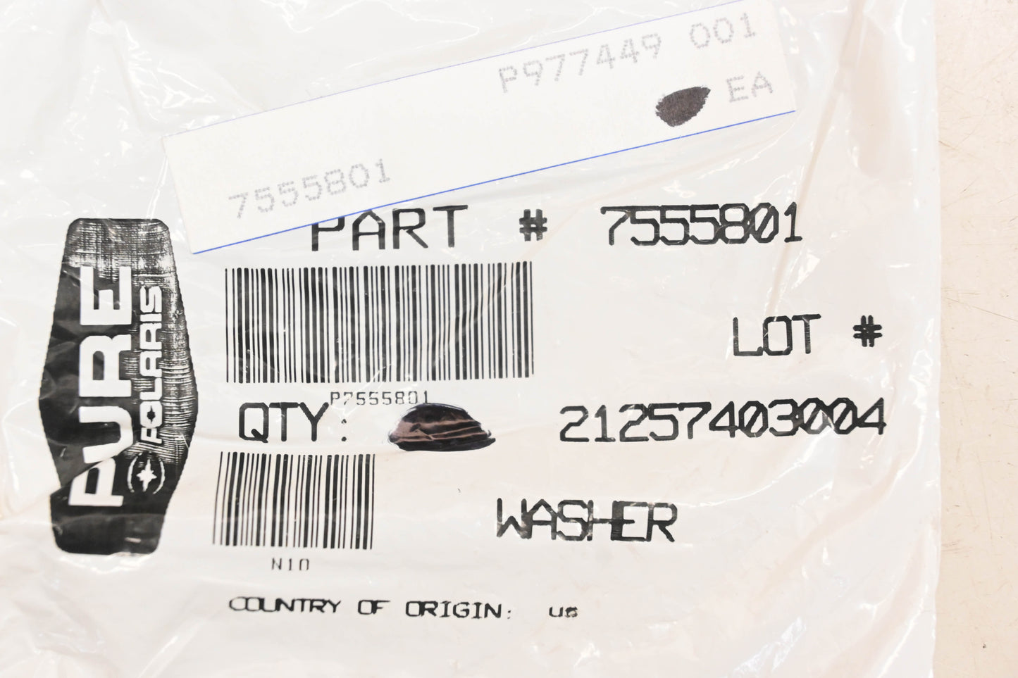 New OEM Polaris 7555801 Washers Qty 3 NOS