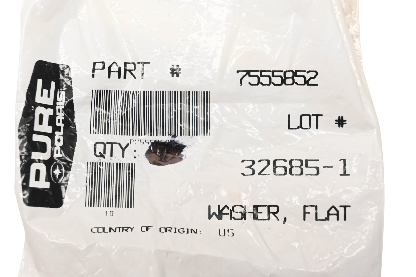 New OEM Polaris 7555852 Washers Qty 4 NOS