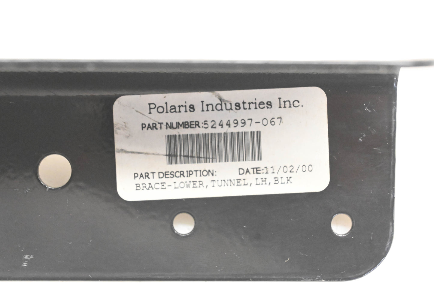 New OEM Polaris 5244997-067 Black Lefthand Lower Tunnel Brace NOS