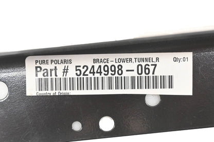 New OEM Polaris 5244998-067 Black Righthand Lower Tunnel Brace NOS