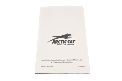 New OEM Arctic Cat 2262-050 2019 XR/XF/M/Pantera Norseman Operator's Manual NOS