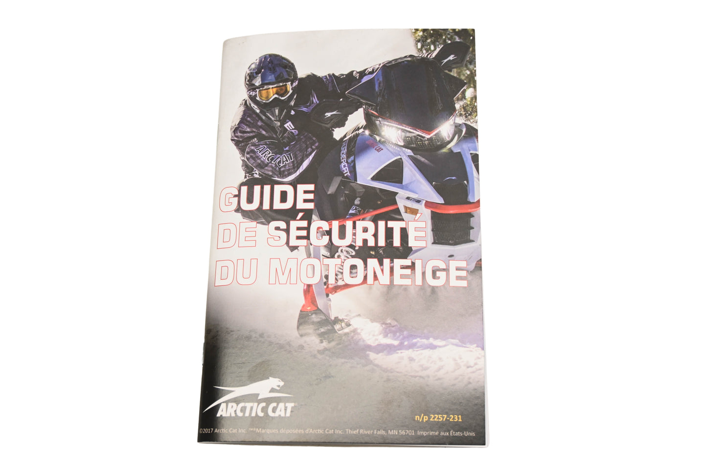 New OEM Arctic Cat 2257-231 2017 Snowmobile Safety Handbook NOS