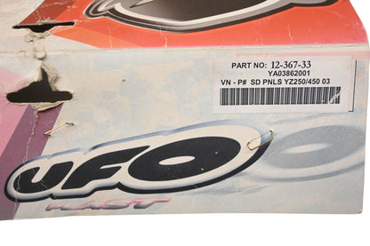 UFO Plast 12-367-33, YA03862001 Black Side Panel Kit NOS