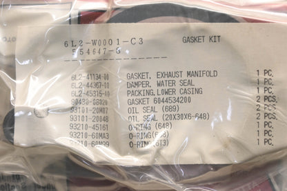 New OEM Yamaha 6L2-W0001-C3-00 Lower Gearcase Seal Kit NOS