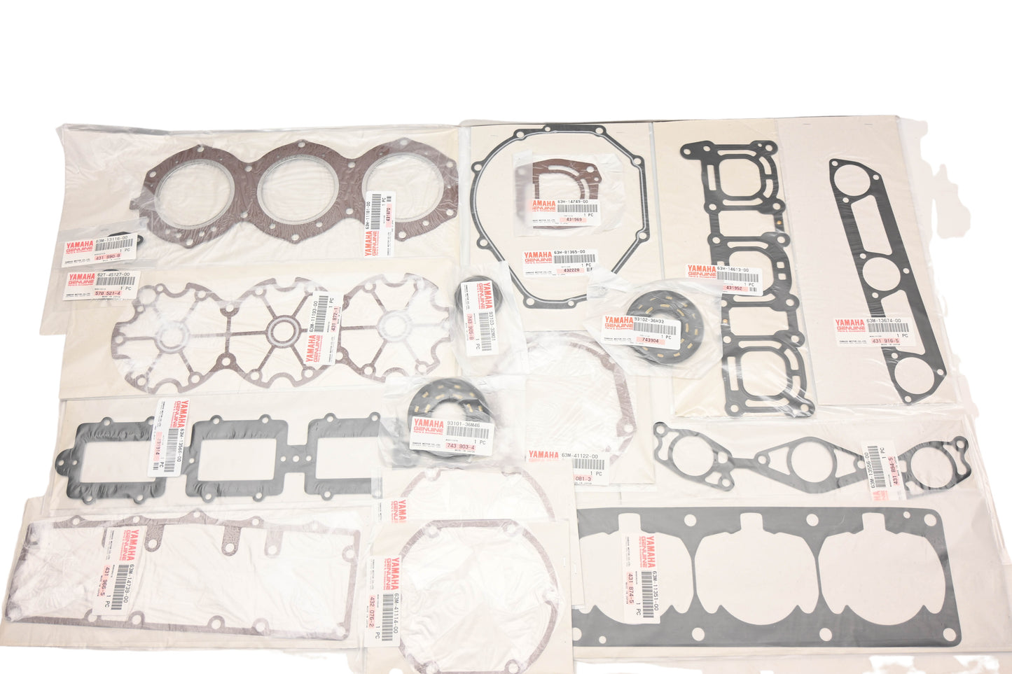 New OEM Yamaha 63M-W0001-01-00 Gasket & Seal Kit NOS