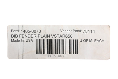 Mustang 78114, 1405-0070 Black Fender Bib NOS