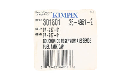 Kimpex 301801, 26-4951-2, 07-287-01 Fuel Tank Cap Kit NOS