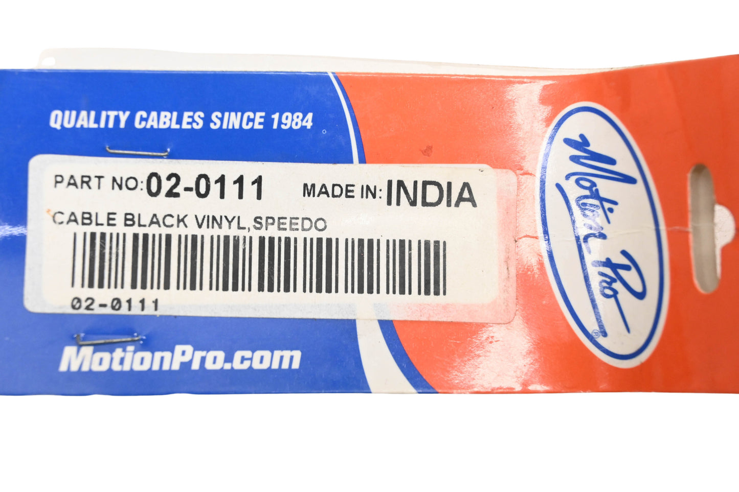 MotionPro 02-0111, 062111 Black Vinyl Speedometer Cable NOS