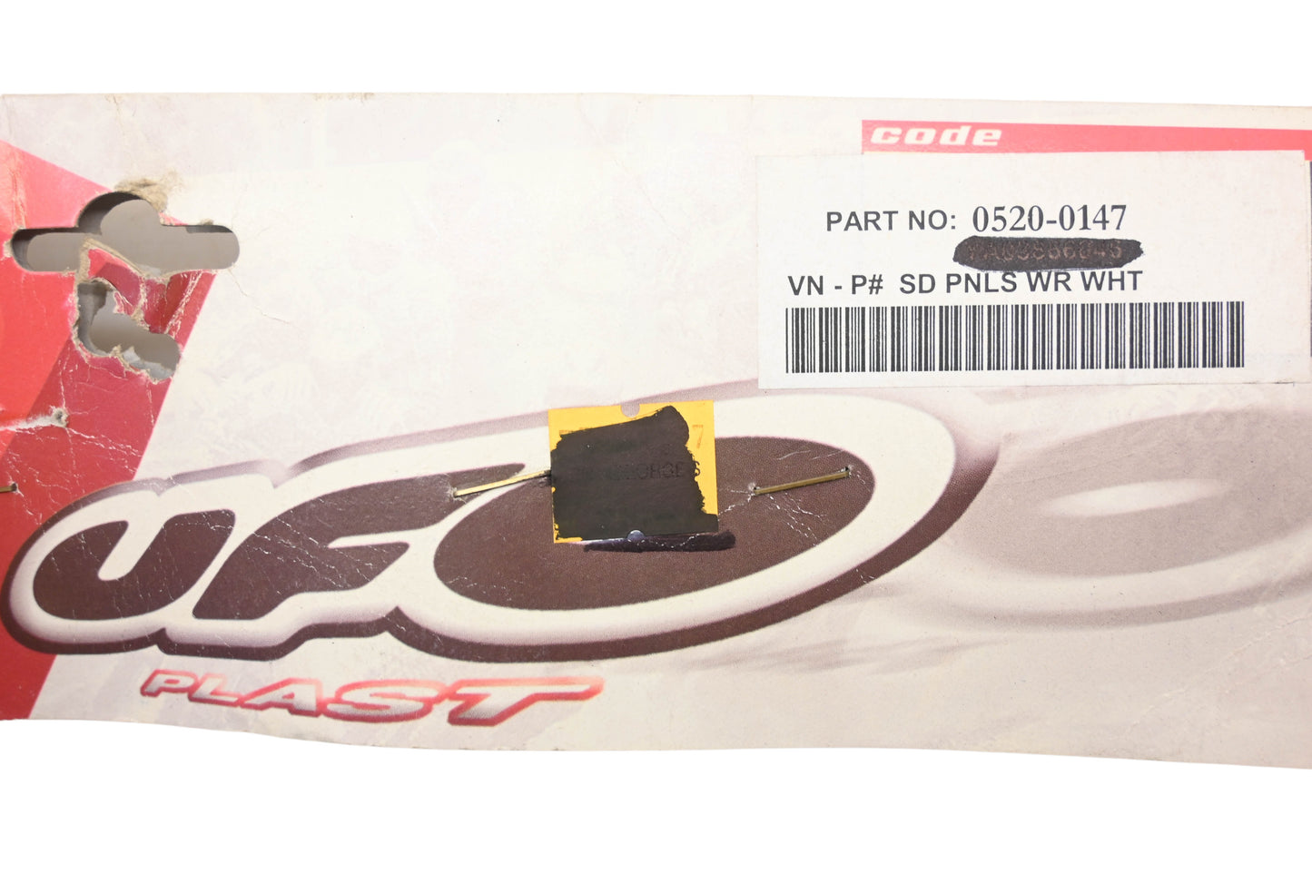 UFO Plast 0520-0147, YA03866046 White Side Panel Kit NOS