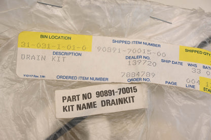 New OEM Yamaha 90891-70015-00 Drain Kit NOS