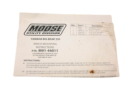 Moose Utility Division M91-44011 Yamaha Big Bear Winch Mount Kit