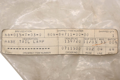 New OEM Yamaha 806-84711-00-00 Taillight Base NOS