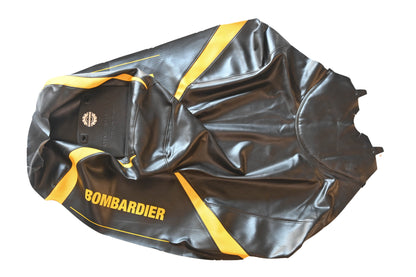 Bombardier 510004063R, P510004063R Ski Doo MXZ 500/600/700/800 Black With Yellow Trim Seat Cover