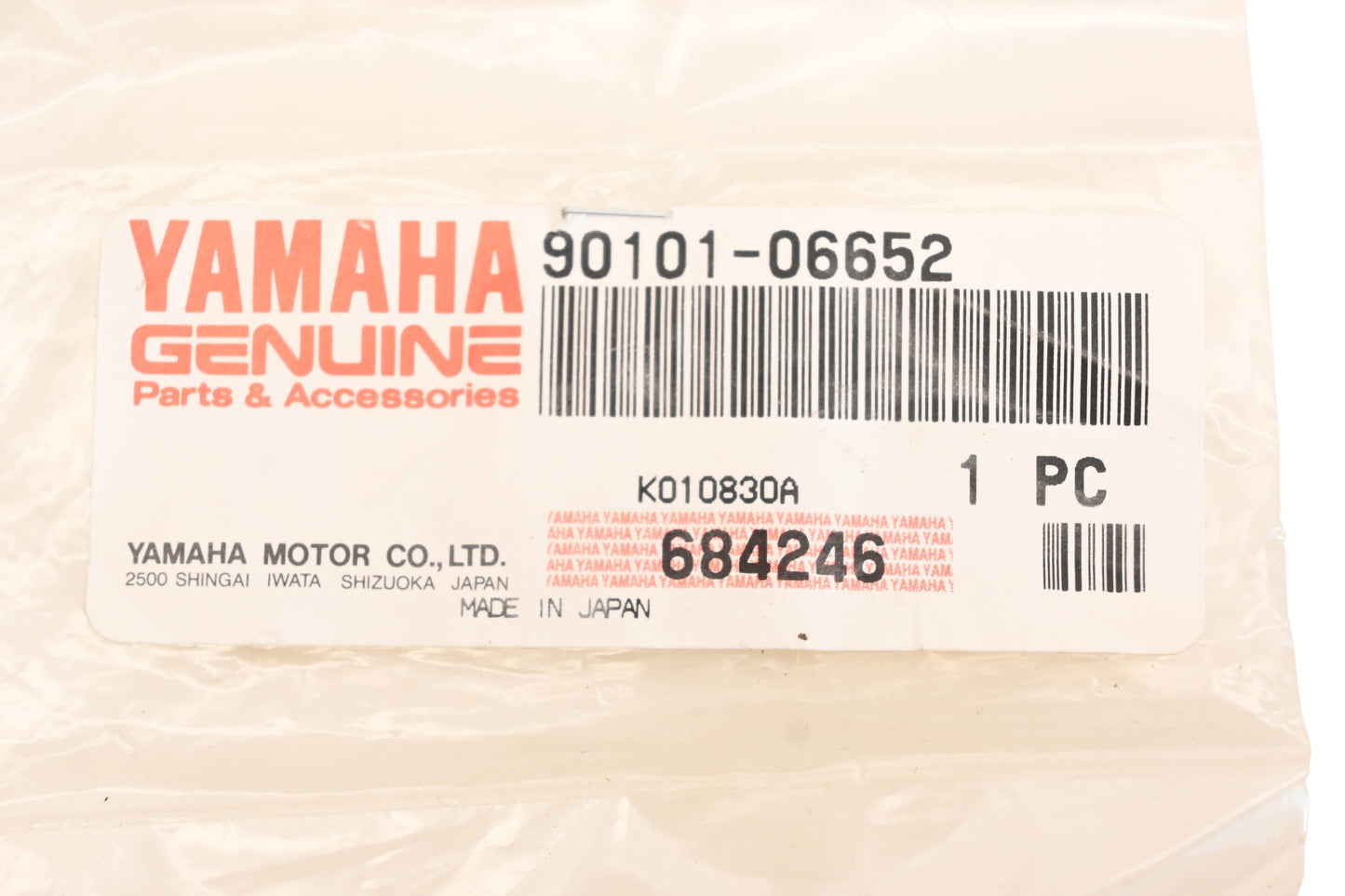 New OEM Yamaha 90101-06652-00 Bolt NOS