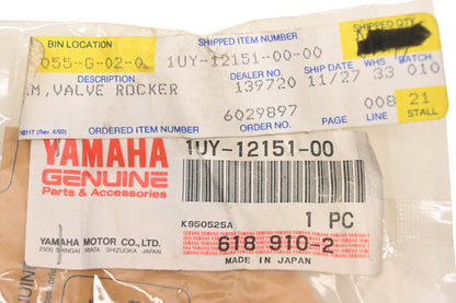 New OEM Yamaha 1UY-12151-00-00 Valve Rocker Arm NOS