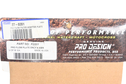Pro Design PD201, 27-0201 Pro Flow Filter Adapter Plate for Yamaha Banshee NOS