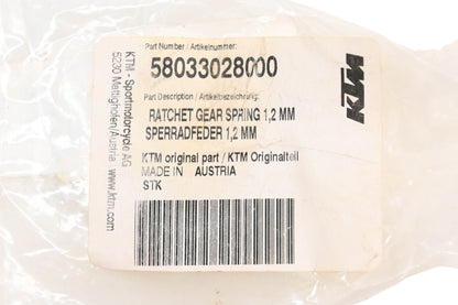 New OEM KTM 58033028000 Ratchet Gear Spring NOS