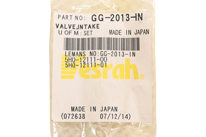 Vesrah GG-2013-IN, 5H0-12111-00-00, 5H0-12111-01-00 Yamaha Intake Valve NOS