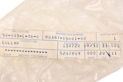 New OEM Yamaha 90387-15601-00-00 Collar NOS
