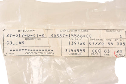 New OEM Yamaha 90387-15586-00-00 Collar NOS