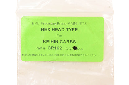 EBC CR162, CR-162 Keihin Carburetor Main Jet #162 NOS