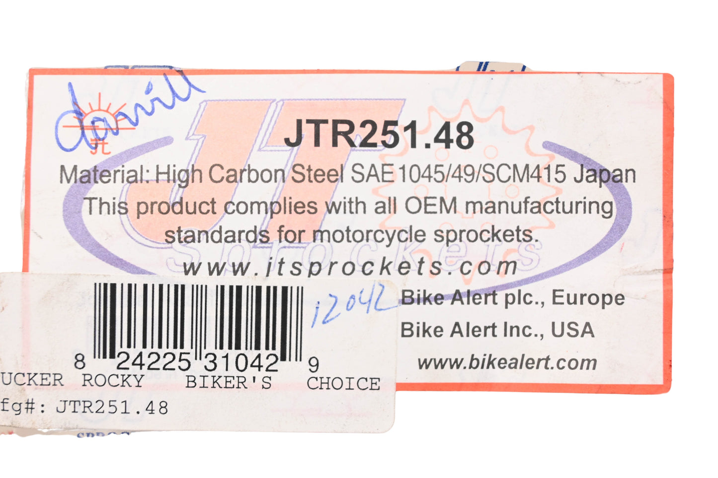 JT Sprockets JTR251.48, JTR251-48 48T Rear Sprocket NOS