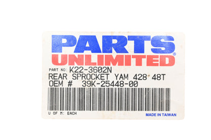 Parts Unlimited K22-3602N, 39K-25448-00, 39K-25448-00-00 48T Rear Sprocket NOS