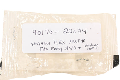 New OEM Yamaha 90170-22094-00 Hex Nut NOS