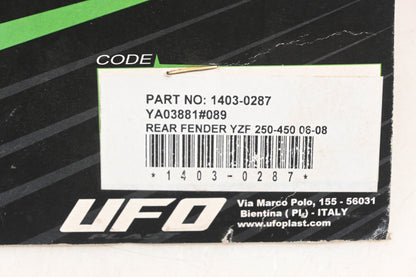 UFO Plast 1403-0287, YA03881089 Blue Rear Fender NOS