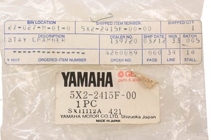 New OEM Yamaha 5X2-2415F-00-00 Stay Chamber Bracket NOS