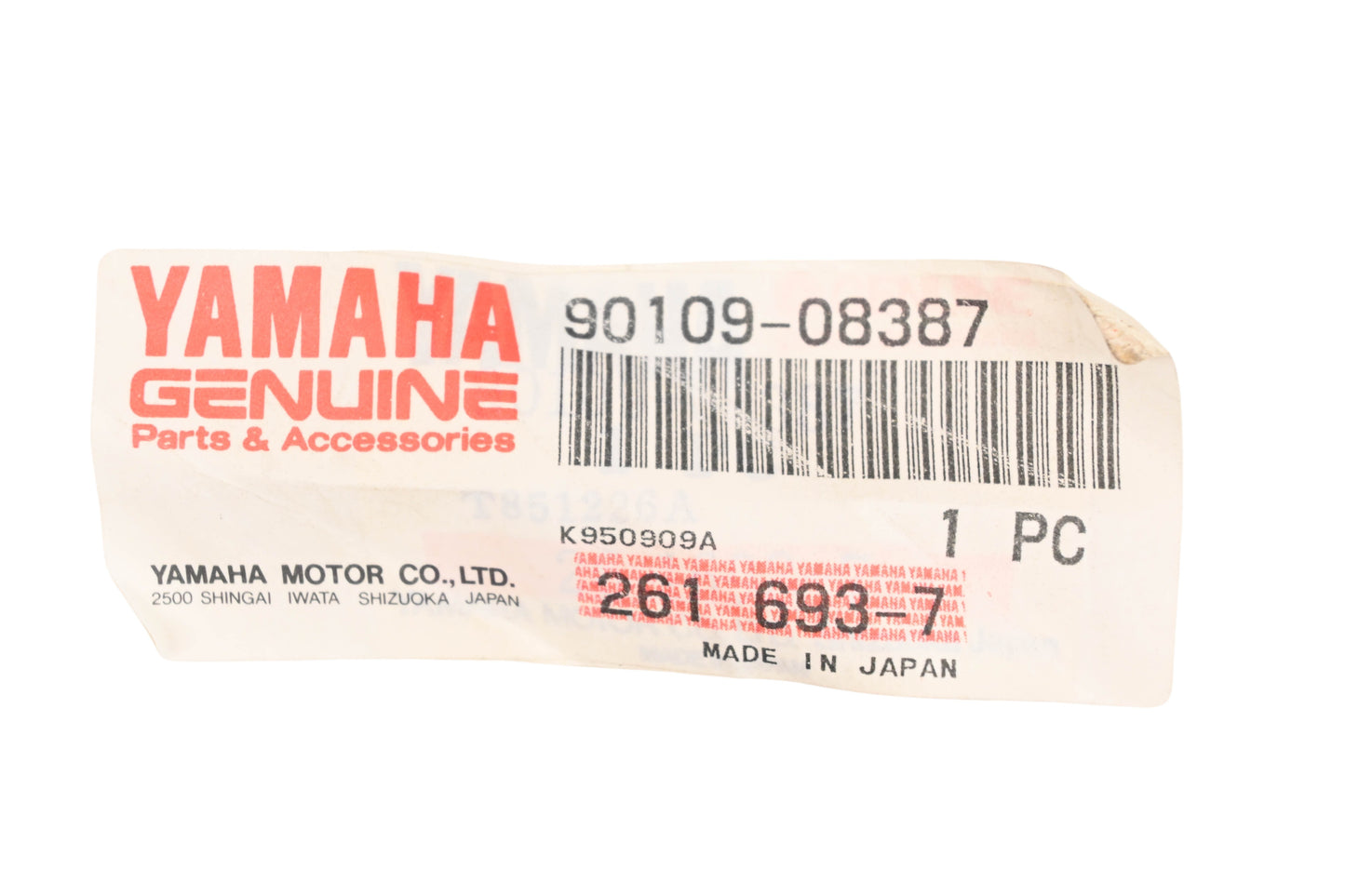 New OEM Yamaha 90109-08387-00 Bolt NOS