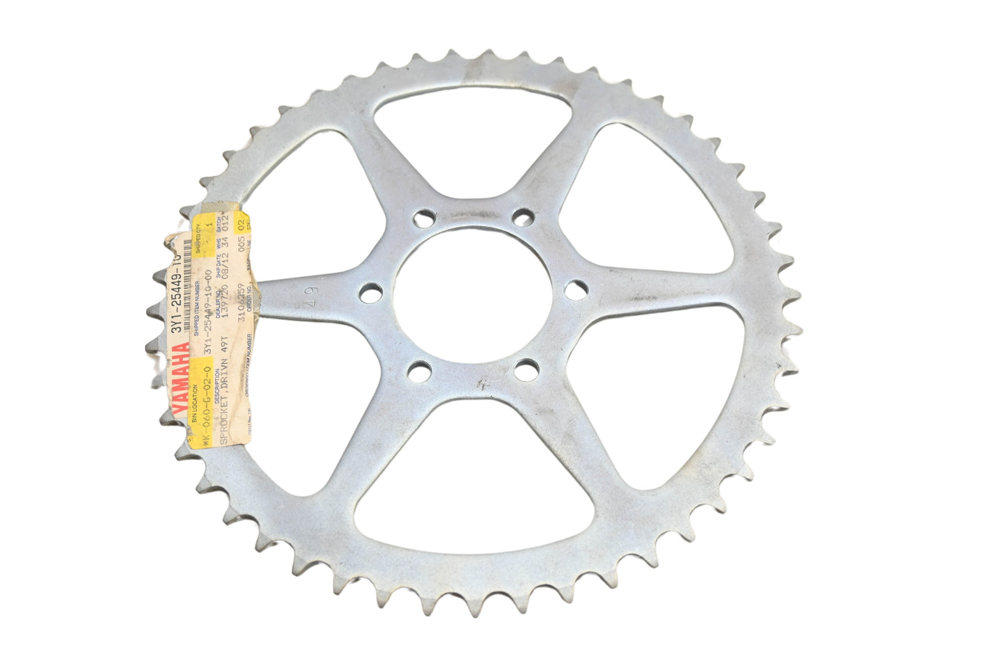 New OEM Yamaha 3Y1-25449-10-00 49T Sprocket NOS